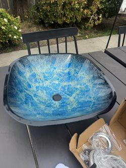 Glass Square Sink