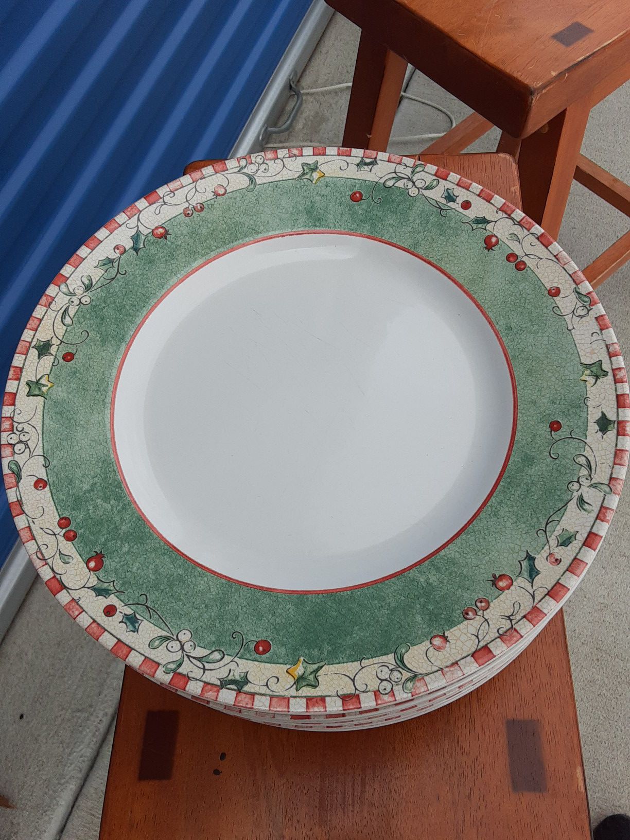 Discontinued 12 Days of Christmas dinner plates by 222 Fifth