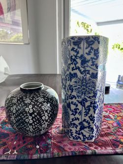 Antique Vases Made Of Japanese Porcelain 