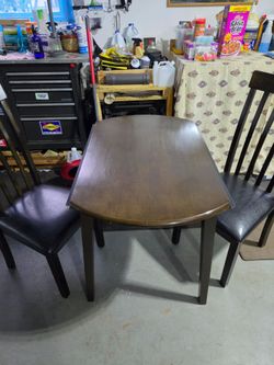 Wood Dining Table with 2 Chairs