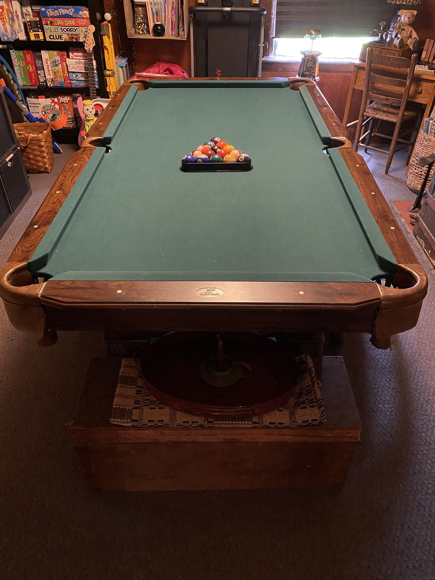 Pool Table With Cues