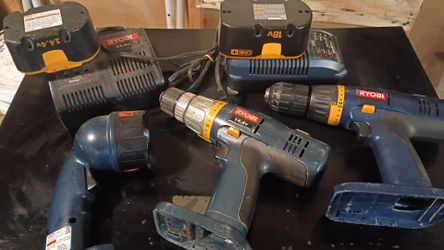 Ryobi Cordless Drill Set with Chargers and Batteries