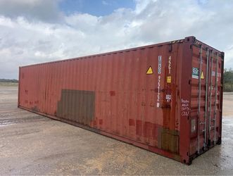Red 40' High Cube Container — Used, Extra Height, Delivery Available