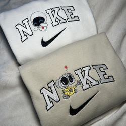 Wall-E And Eva Embroidered Nike Sweatshirt 