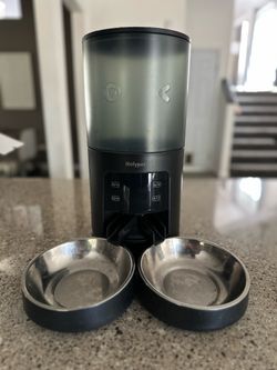 Dual Cat Feeder Great Condition Removable Washable Stainless Steel bowls
