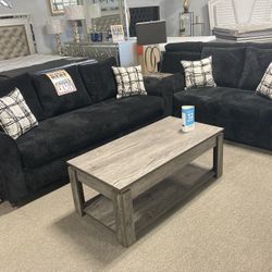 Comfy Black Sofa & Loveseat✔️🖤 $1299 Easy Purchase Available 🙌🏼