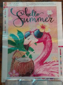 12x16 flamingo diamond painting