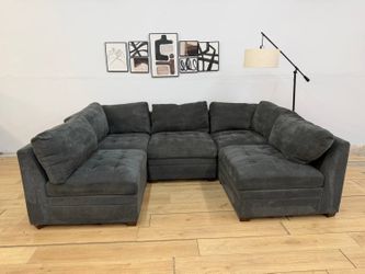 Thomasville Dark Gray Tisdale 5pc Modular Sectional Couch