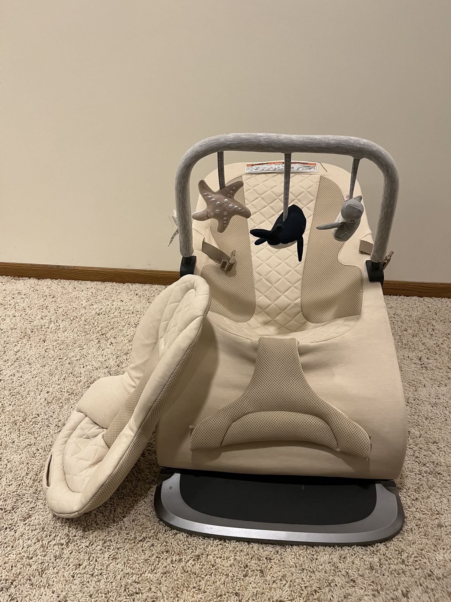 Ergobaby Evolve Baby Bouncer (with Toy Bar and Infant Insert)