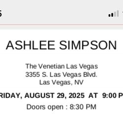 Ashlee Simpson Ticket