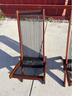 Pair of two Ikea BROMMÖ Chairs