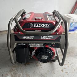 Black Max 3600 Wattage Generator with Auto Low-oil Shutdown