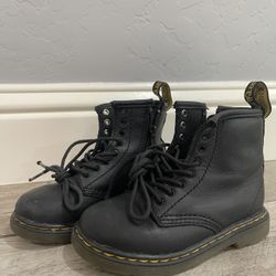 Kids Dr Martens Black Boots