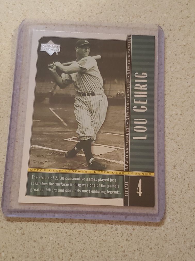 2000 Upper Deck Legends #86 Lou Gehrig