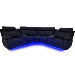 SECTIONAL RECLINERS  ( BLUETOOTH SPEKERS AND LED LIGTHS)