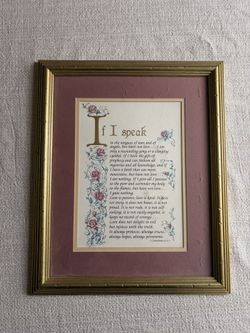 Framed 1 Corinthians 13:1-7 "Love Chapter