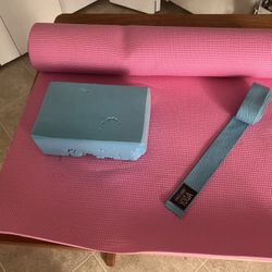 Yoga Mat, Block and Strap