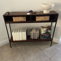 42” Walnut Console Table