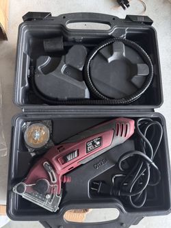 Multifunction Corded Mini Circular Saw Machine Set, 400W High Powered cordless circular saw Machine, Professional Compact Rotorazer Saw for Cut Drywal