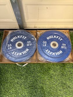 HulkFit 35 LB Bumper Plates Pair