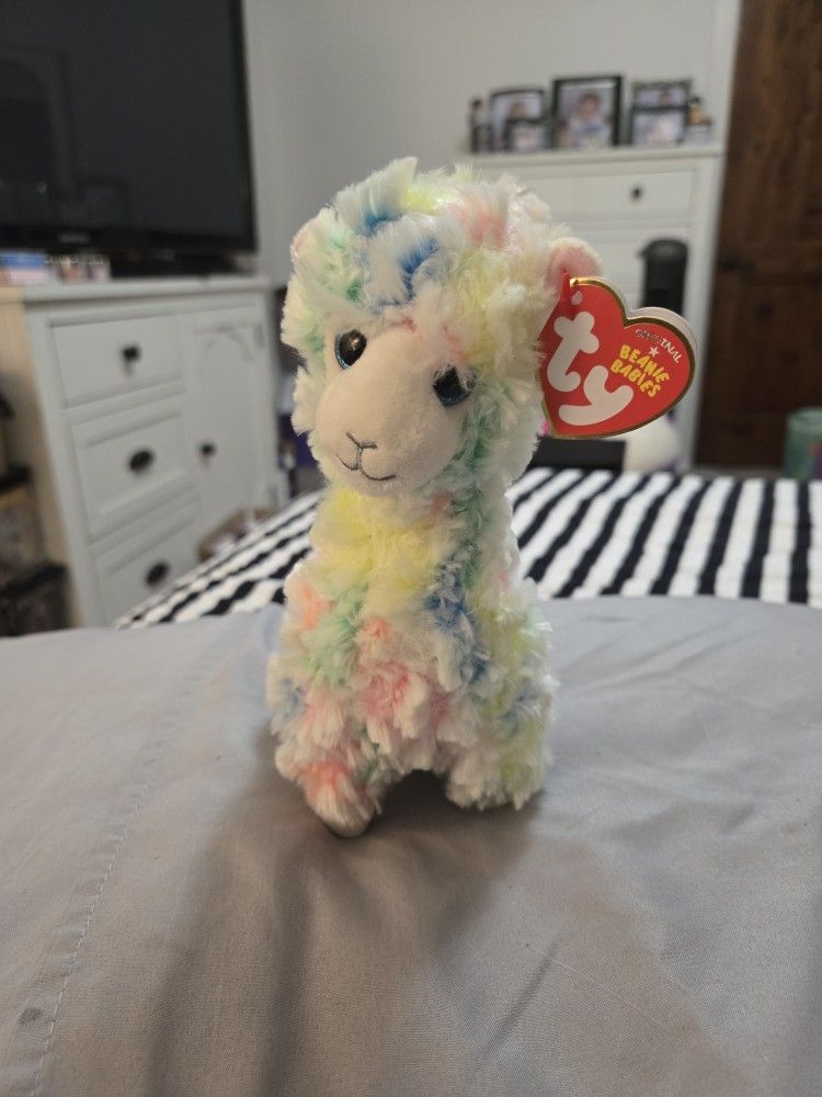 New. Ty. Original Beanie Babies. Lola The Multicolored Llama.