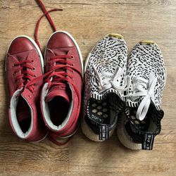 Men’s size 7 And 8 Converse Adidas Shoe Bundle 