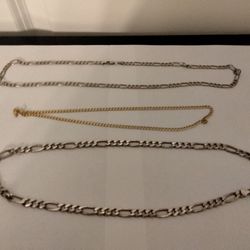 Silver Chains - 3 In Total - 925 Silver