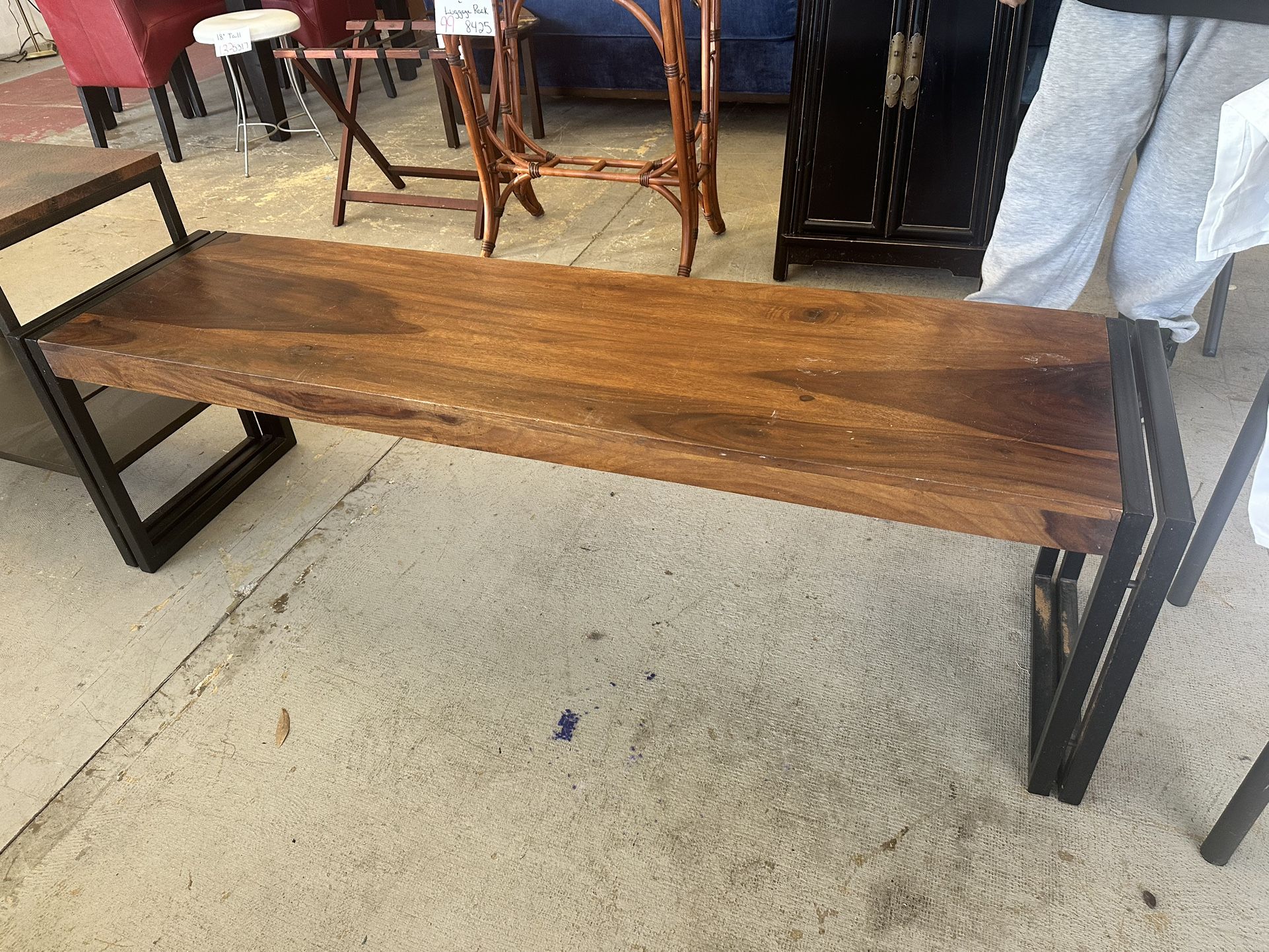 Wood/Metal Bench