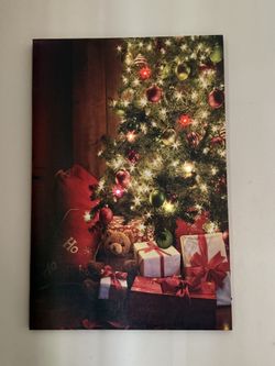 Canvas Christmas Night Led  Tree  From Signature 
