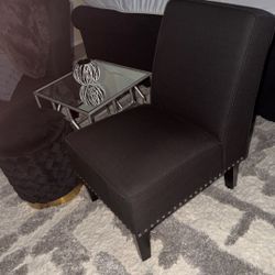 2 Black Single Sofa Lounge Chairs 