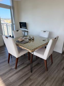 4 Chairs And Dining Table