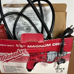 1/2 Inch Magnum Drill By Milwaukee - In Box W/manual 