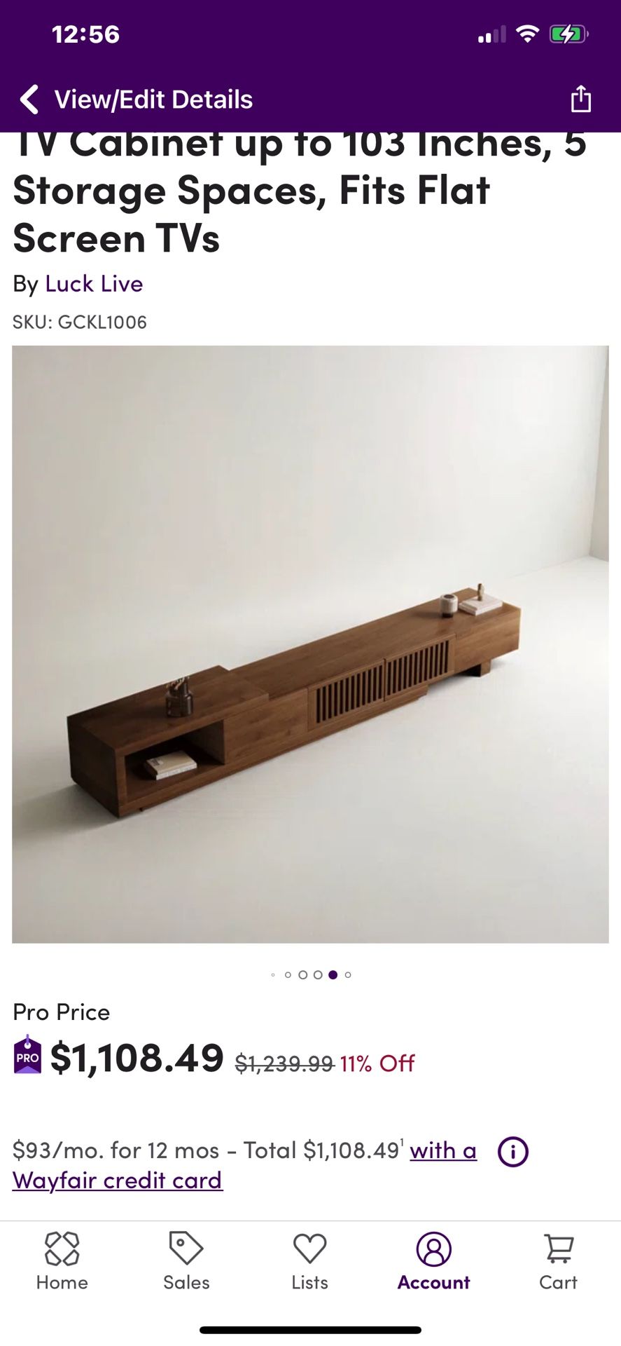 60-100 Inch Long Low Profile Premium Tv Stand With Storage