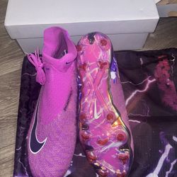 Nike Phantom Gx Purple “thunder” Size 8.5 Soccer Cleats