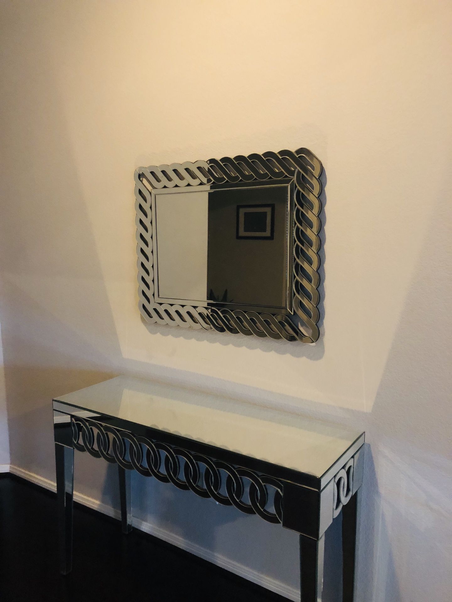 Wall Mirror and Console Table