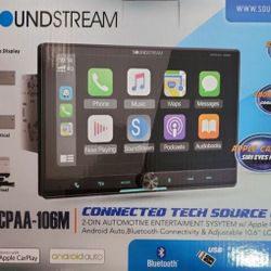 Soundstream VRCPAA-106M Multimedia Floating 10.6" Multimedia Touchscreen Receiver with Android Auto and Carplay 4V RCA Outputs