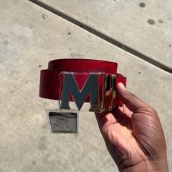 Brand New Red McM belt $160 dis week only‼️ FIRM