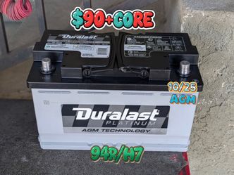 AGM Car Battery Group Size 94r/H7