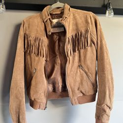 Brown Suede Fringe Jacket 