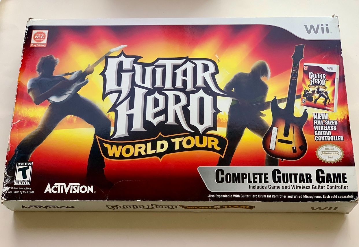 *NEW* Nintendo Wii Guitar Hero World Tour wireless guitar controller set