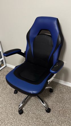Blue and Black Racing Style Gaming Chair