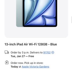 Brand New Sealed 13 Inch iPad Air M3 WiFi 128G 