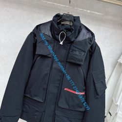 PRADA waterproof hooded warm ski suit black