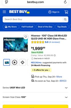 Hisense 100in tv