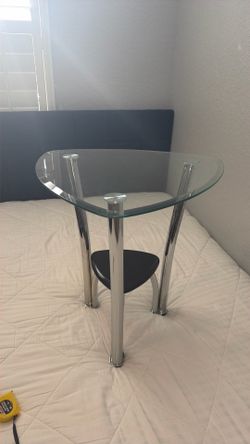 Modern side chrome table