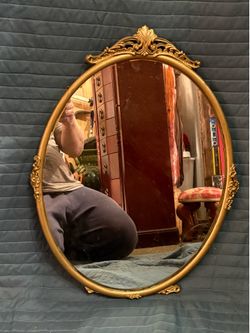 Vintage Oval Gold colored Mirror