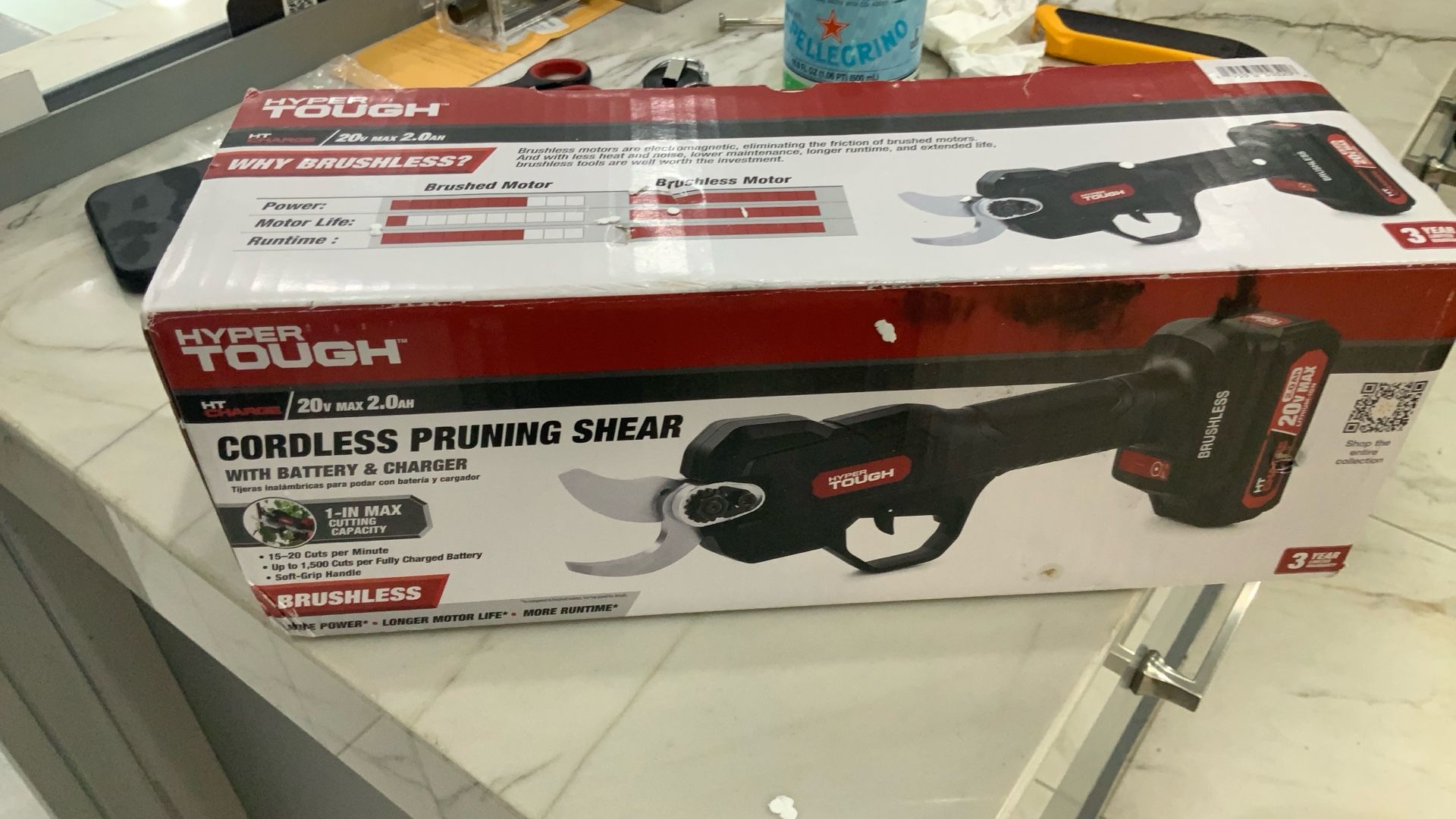 Hyper Tough Brushless Cordless Pruning Shears 20V New In Box