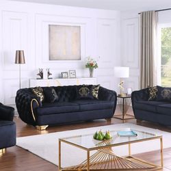 NEW LUXURY VELVET SOFA AND LOVESEAT WITH CHAIR - MATTRESS BED BEDROOM FURNITURE SECTIONAL SOFA AND MORE 