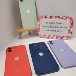 Apple IPhone 12 Mini Unlocked  - 90 Days Warranty - $1 Down - NO CREDIT Needed
