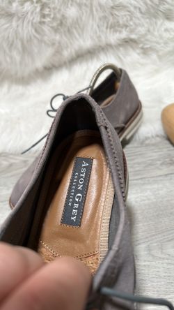 aston grey brown dress shoes Aston - Men's Driving Shoes - Grey Suede